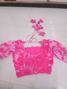 Floral Pink Ethnic Lehnga Blouse