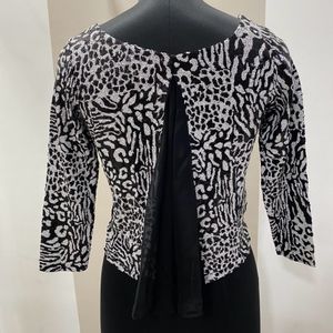 Black &amp; White Sequin Top