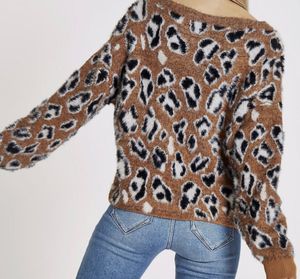 Animal Print Fuzzy Sweater