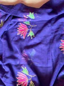 New Beautiful Purple Saree