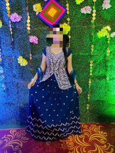 Peplum Top With Lehanga & Dupatta