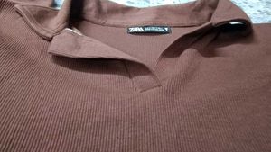 Zara Brown Long Sleeve Top