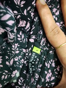 Tokyo Talkies Black Purple Floral Dress