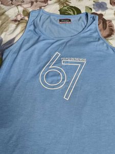 Kappa Women Blue Graphic Tank Top