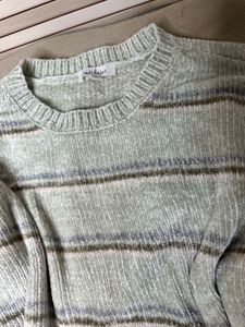 Striped Knit Pullover Sweater