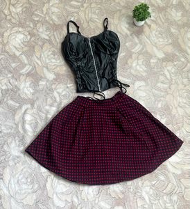 Co-ords Set black Croptop With Skirt