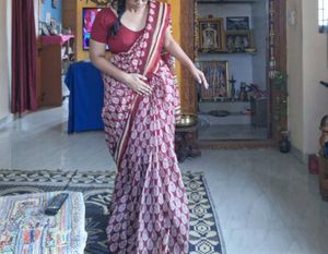 Elegant Maroon Saree