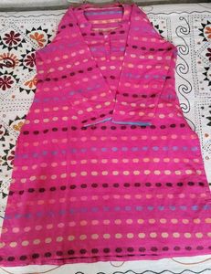 Pink Polka Dot Kurti