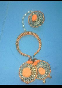 Rahki So Party Orange Colour Hanging Rakhi 👉👌