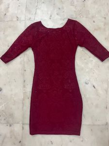 Bodycon Maroon Dress.