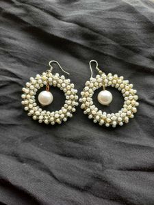 Pearl Hoop Earrings