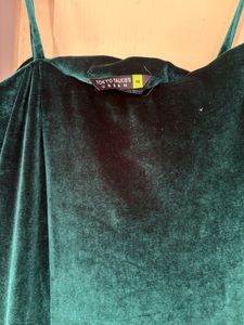 Green Velvet Dress In Size M