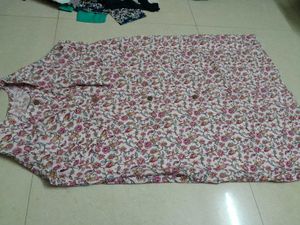 pink Floral Print kurta