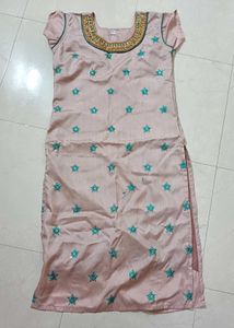 🆕️ Pastel Pink Embroidered Kurti
