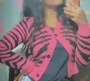 Pink Zebra Stripe Cardigan