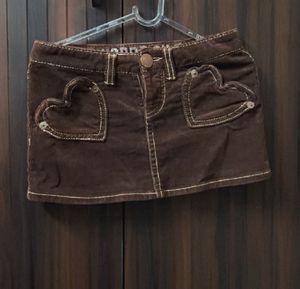 Mini Brown Y2K Skirt