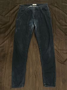 Vintage Dark Blue Corduroy Pants