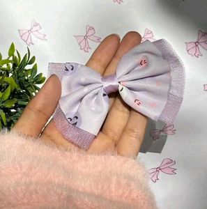 Pink Sheer Organza Hair Bow