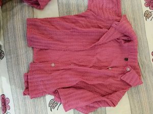 Pink Smocked Tube Top