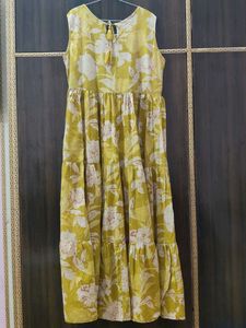 Floral Yellow Maxi Dress