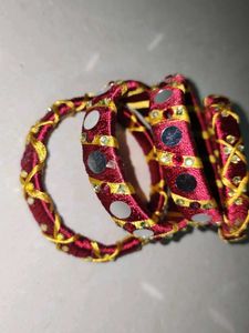 Maroon Silk Thread Bangles