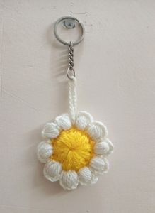 Crochet Daisy Keychain 🌼🌼
