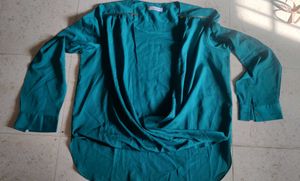 Teal.blue ....Cowl neck with self inner
