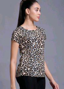 Leopard Print Short Sleeve Tee