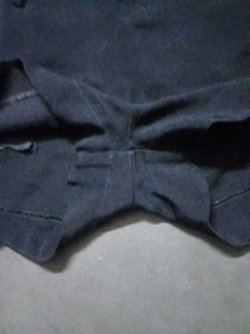 Black Women Shorts With Back Zip