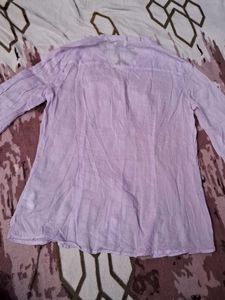 Lilac Button-Down Top