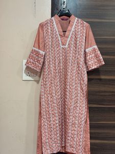 Peach Floral Kurti