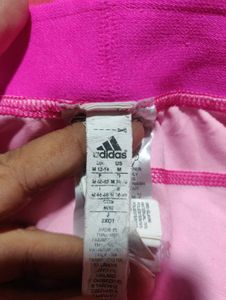 Adidas Women’s Pink Capri Leggings – Size M”