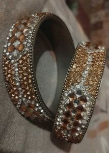 Sparkling Rhinestone Bangles - Set of 2