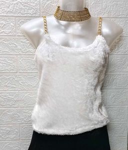 New Small Size White Fur Top Fixed Price