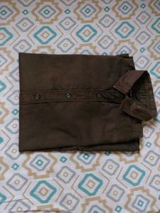 Brown Button-Down Shirt
