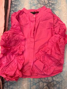 Shirt With Crushed Sleeves