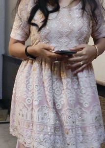 Pink Lucknowi Co-ord Set