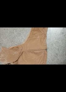 Tan Blouse with Short Sleeves
