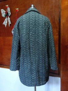 Elegant Herringbone Overcoat