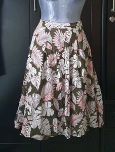 Leaf Print Skirt
