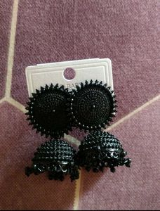 Embroidery Oxidised Jumka
