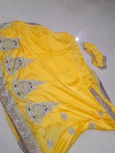 Work Saree With Stitched Blouse