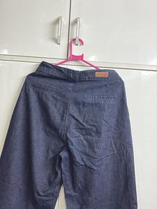 Wide Leg Denim Pants High Waist