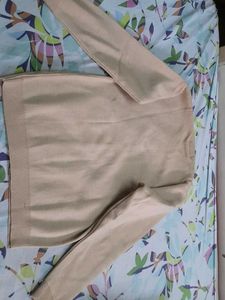 Beige Colour Embroidered Cardigan