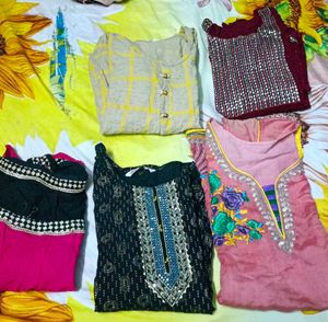 Ethnic Kurtas Collection Combo And Bundle Of 5