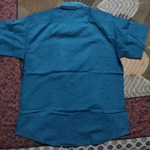 Blue Zade Polka Dot Button-Down Shirt