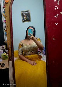 Yellow Sequin Lehenga Choli