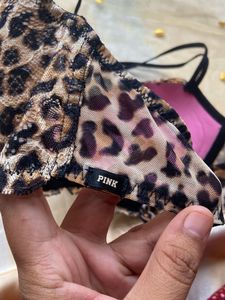Pink By Vs Animal Printed Like New Bra