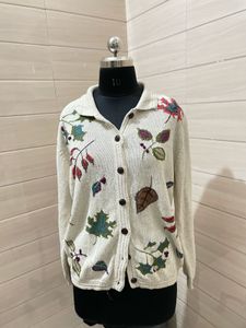 Vintage Pintresty handwork Floral Embroidered Card