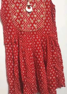 Red Sharara Suit With Dupatta For Girl 8-10 Year